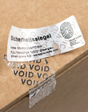 Security Label VOID with Logo