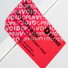 VOID OPEN Security Label non transfer red