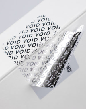 VOID Security Label Silver/Gray