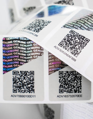 Barcode-Etiketten mit Hologramm