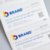 Security Label 100x50mm matte-white with "VOID OPEN" tampering and 4-color digital print